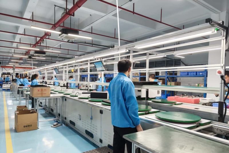 A corner of the lfp battery assembly production line for the home page