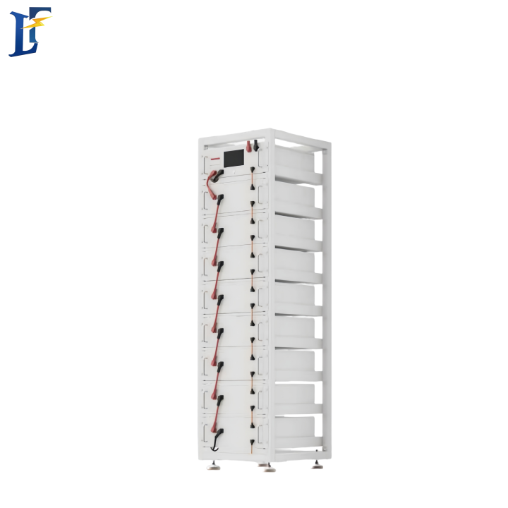 10 Years Warranty 41kWh 384V (409.6V) LiFePO4 HV Modular Battery Rack for Solar Commercial & Industrial Ess