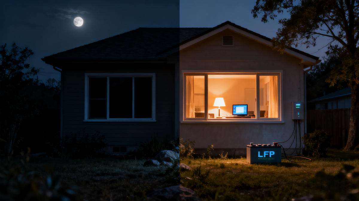 Power outage problem is perfectly solved by LFP battery