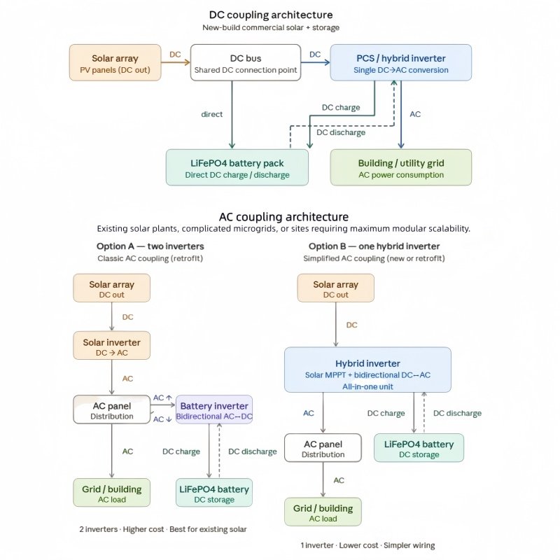 C&I energy storage DC coupling and AC coupling